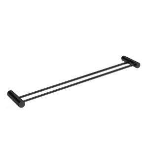 Lucid Pin Matte Black 600mm Double Towel Rail